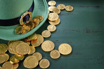 Happy St Patricks Day leprechaun hat background