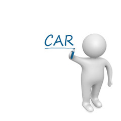 Car   drawn by a white man