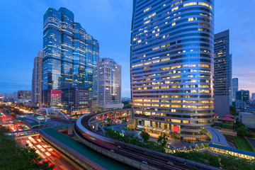 Fototapeta na wymiar Bangkok business district