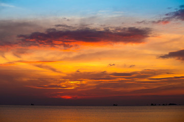 Sunset at the sea. Island Koh Phangan, Thailand