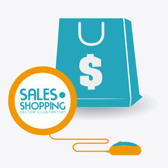 Shopping design, vector illustration.