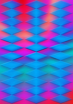 A colorful blurry psychedelic diamond shaped background.