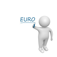Euro  drawn by a white man
