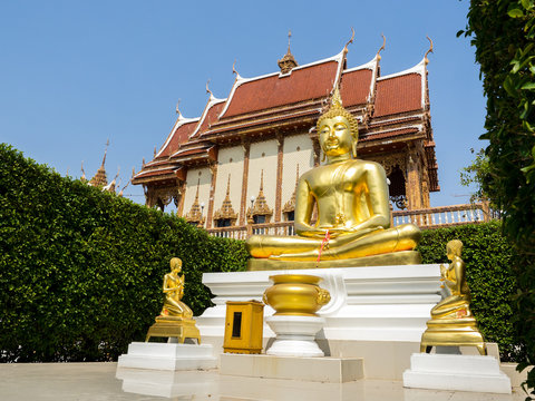 Statue of Buddha and Temple