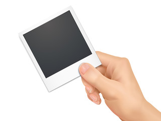 3d hand holding a photo