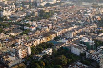 Bangkok residential area near Chao Phraya river