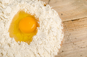 Egg and flour