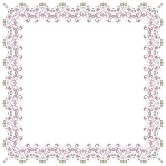 Abstract simmetric square frame