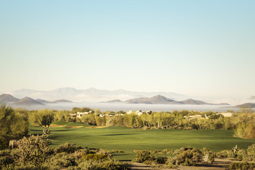 Scottsdale golf course ow lying fog