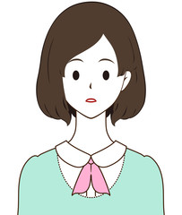 女性　つぶやく