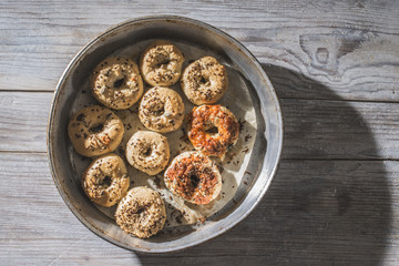 Baking of bagels