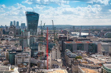 Naklejka premium LONDYN, UK - 9 SIERPNIA 2014. Panorama Londynu z St. Paul