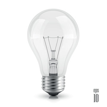 light bulb realistic vector  isolated on white background