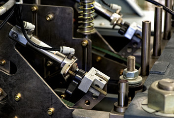 Close up Mechanical Printing Machine at the Office