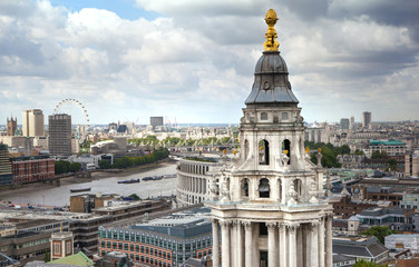 LONDON, UK - AUGUST 9, 2014. London's panorama from St. Paul 