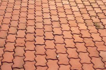 Octagonal brick and square background and texture