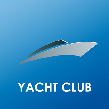 Vector sign yacht and boat
