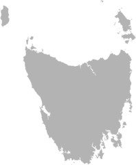 Map of Tasmania - obrazy, fototapety, plakaty