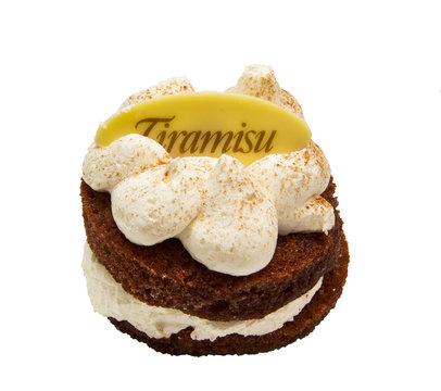 gentle Cake tiramissu isolate on a white background