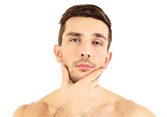 Obraz premium Handsome young man isolated on white