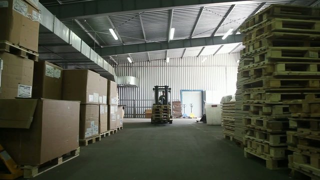 Forklifts in Factory