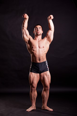 young bodybuilder posing