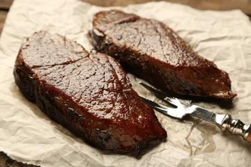 Composition with tasty roasted meat