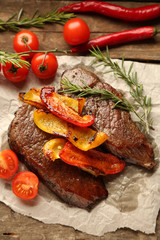 Composition with tasty roasted meat