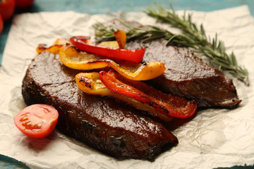 Composition with tasty roasted meat