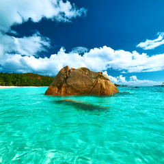 Beautiful beach at Seychelles