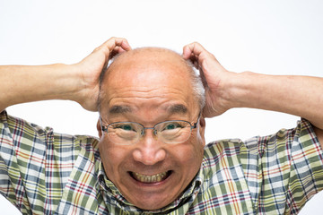 Fototapeta premium シニアの変顔