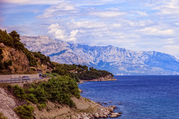 Fototapeta na wymiar Beautiful coastline Makarska Riviera, Croatia.