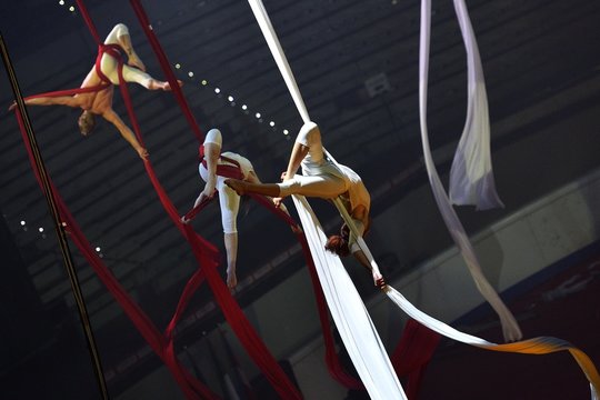 Spettacolo di danza aerea