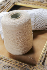 skein of wool and frame