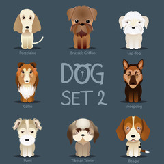 Obraz premium Dogs Set 2. Vector breed of dogs.