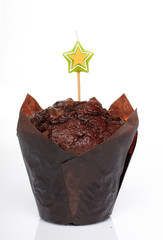 muffins with candles