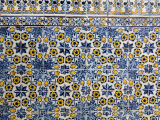 Typische portugiesische Azulejos, Kachelmalerei