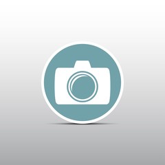 white camera icon in  the circle
