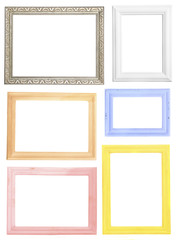 Collage of frames isolated on white