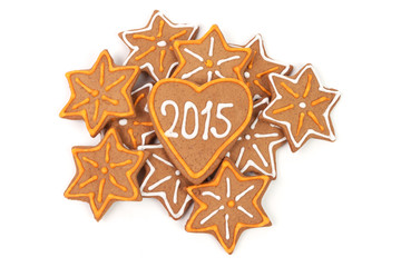 Homemade new year cookies - 2015 number