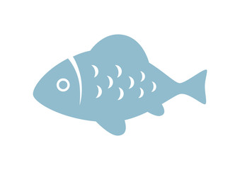 Fish icon on white background
