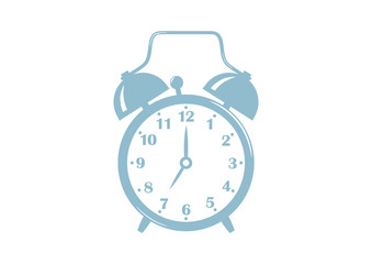 Alarm clock icon on white background