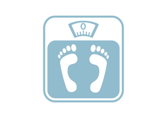 Bathroom scale on white background