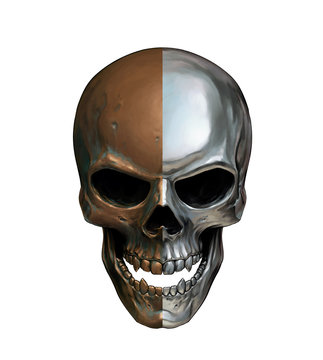 Chrome copper skull
