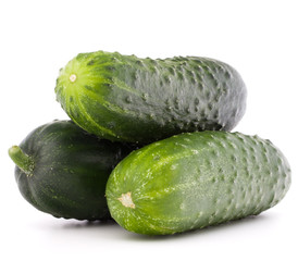Cucumber vegetable  isolated on white background cutout