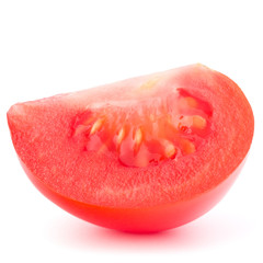 Tomato vegetable slice isolated on white background cutout