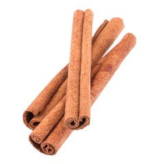 cinnamon stick spice isolated on white background closeup