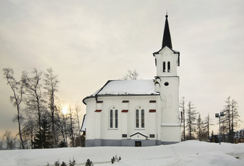 Fototapeta na wymiar Evangelical churchin Novy Smokovec. High Tatras. Slovakia