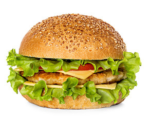Hamburger isolated on white