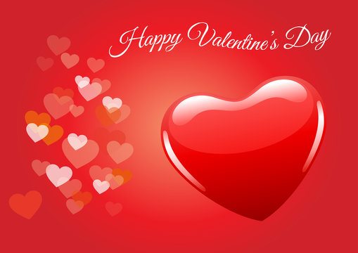 valentines day, valentine background, red heart vector